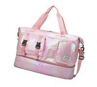 Practical Oxford Travel Bags with Ventilated Shoe Pocket Design Wet Dry Separation for Sports Essential Organization Fitness Bag with Adjustable Shoulder Strap, a, Mass Beauty