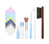 Practical PET Brush Set Cleaning Brushes Perfect for Jewelry Cleaning Gentle Safe Design with Storage Bag Portable Cleaner