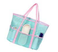Practical Polyester Cosmetic Carry Bag Spacious Shower Clothes Bag Portable Handheld Design for Camping Pool Parties Carry Resistant Polyester Organiser Bag, Green, Mass Beauty