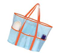 Practical Polyester Cosmetic Carry Bag Spacious Shower Clothes Bag Portable Handheld Design for Camping Pool Parties Carry Resistant Polyester Organiser Bag, blue, Mass Beauty