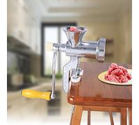 Practical Portable Aluminium Alloy Hand Operate Manual Meat Grinder Stainless Steel Blades Sausage Beef Mincer Table Kitchen Home Restaurant Tool