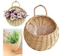 Practical Pot Plants Pastoral Flower Hanging Handmade Rattan Florist Breathable Flower Planter Basket L8Q7 Woven