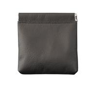 Practical PU 1eather Change Holder Card Organized Easy Access Coin Case Secure Spring Frame for Women and Man, Black