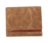 Practical PU Card Holder Men's Wallet Multiple Card Slots and Texture for Students and Professional Contrast Color Accessory