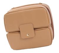 Practical PU Makeup Organized Multiple Pockets Ergonomic Cosmetic Pouches Toiletry Storage Case for Women Travel Essential Lightweight Portable Makeup Bag, Coffee, Mass Beauty