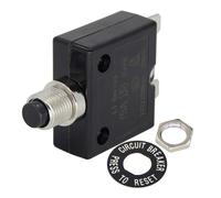 Practical Push Button Circuits Breaker 15A 125 250V 50V Manual Resets Overloads Protective for HVACs and Marine Use Power Tool Circuits Breaker