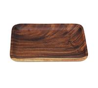 Practical Rectangular Serving Platters Elegant Sushi Tray Snacks Salad Desserts Acacia Wooden Serving Dish Avoid Spilling for Home Restaurant (25 * 17 * 2cm)