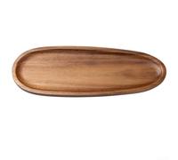 Practical Rectangular Wooden Tray for Carrying Drinks Desserts Fruits Pastries and Small Dishes Across Indoor Spaces (TP04（Large）)