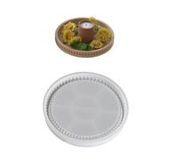 Practical Round Plate Flexible Silicone Tray with Sturdy Base Great for Dining Table Setting and Event Daily Use Handmade Craft
