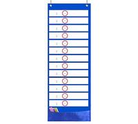 Practical Schedule Pocket Chart Educational Charts with 13 Cards for Office Homeschool Preschool Activities Pocket Chart Stand Classroom