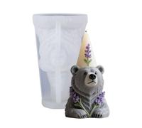 Practical Silicone Cone Mold for DIYer Making Soap Crafting and Home Projects Reusability Casting Cartoon Bear Silicone Mold