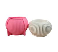 Practical Silicone Mold for Resin Castes Lovely Stripe Pattern Suitable for Making Decorative Flower Holders Tool Crafting Mold