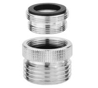 Practical Sink to Hose Connectors Set of 2 Chromes Plate Aerator Thread Adapter Accessory for Indoor Outdoor Use Faucet to Hose Adapter