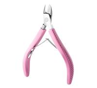 Practical Stainless Steel Cuticle Scissors Cutter with Rubber Handle Full Jaw Nails Trimmer for Home and Salon Use Stainless Steel Cuticle Trimmer