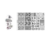Practical Stamping Plate Rust Resistant Nails Art Template Suitable for Creating Distinctive Looks for Any Occasion Beginner Friendly Nail Stamping Kit