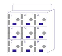 Practical Storage Cabinet for Small Items - Employee Mobile Phone Locker Secure Phone Management Case (Color: White Size: 9 Slots)