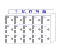Practical Storage Cabinet for Small Items - Employee Mobile Phone Locker Secure Phone Storage 15-Bit Size White Color - Ideal for Office and Home Use