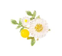 Practical Sturdy Alloy Brooch Decoration With Pearls And Daisies Special Gifts For Mothers Wives Or Friend Daily Use