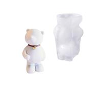 Practical Sturdy Silicone Mold Accessory for Crafting Supplies Lovely 3D Bear Figurines in Resin and Gypsum Materials Multipurpose Mold