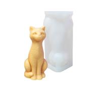 Practical Sturdy Silicone Mold Accessory for Crafting Supplies Lovely Cats Figurines in Resin and Gypsum Materials Office Desk Cats Ornament