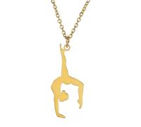 Practical Sturdy Stainless Steel Gymnastics Pendant Necklace Portable for Women with Artistics Charm Stylish Outfits Eurhythmics Dancer Jewelry