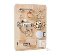 Practical Sturdy Wood Montessoris Busy Boards Toy Set For Toddler Encourages Hands On Learning Skills And Creativity Skill Development Toy