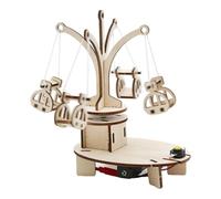Practical Sturdy Wood Science Experiment Set Portable Accessory For Kids Educational Puzzle Rotating Chair Toy Science Project Materials
