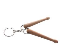 Practical sturdy wooden small drum stick keychain, trendy design for women, easy to carry, daily casual use, music goods keychain, フリーサイズ