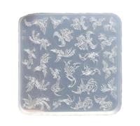Practical Thin Silicone Nails Art Mold Clear Stamping Plate Nails Stencils Manicure Tools for Manicurists Decoration