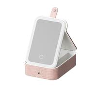Practical Travel Makeup Case with Integrated LED Lighting and Jewelry Storage Box Sturdy Designs for On The Way