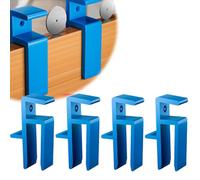 Practical Wardrobe Cabinet Board Clip,Closing Fixed Clip Carpentry Tools for 15 20mm Wardrobe,Removable Drawer Front Stay Clamps Attachment for Home, Office Wardrobes and Closet Doors C (4pcs Blue)