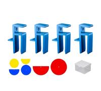 Practical Wardrobe Cabinet Board Clip, Closing Fixed Clip Tools, for 15 20mm Wardrobe, Removable Drawer Front Stay Clamps Attachment, for Home, Office Wardrobes and Closet Doors (4pcs*Blue)
