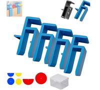 Practical Wardrobe Cabinet Board Clip, Closing Fixed Clip Tools, Secures Boards Clips for Wardrobes and Closet Doors, Removable Drawer Front Stay Clamps Attachmen for 15 20mm Wardrobe (Blue,4PCS)