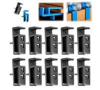 Practical Wardrobe Cabinet Board Clip, Universal Closing Fixed Clip Tools for 15 20mm Wardrobe,DIY Removable Drawer Front Stay Clamps Attachment,for Home, Office Wardrobes and Closet Doors (10pcs)