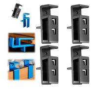 Practical Wardrobe Cabinet Board Clip, Universal Closing Fixed Clip Tools for 15 20mm Wardrobe,DIY Removable Drawer Front Stay Clamps Attachment,for Home, Office Wardrobes and Closet Doors (4pcs)