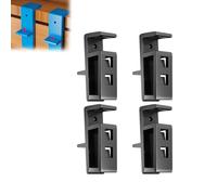 Practical Wardrobe Cabinet Board Clip, Universal Closing Fixed Clip Tools for 15-20mm Wardrobe, Removable Drawer Front Stay Clamps Attachment for Home, Office Wardrobes and Closet Doors (4pcs Black)