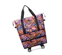Practical Wheeled Duffle Bag Expandable Storage and Wear Resistant Wheeled Bag for Sports Enthusiasts Practical Water Resistant Travel Bags