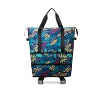 Practical Wheeled Duffle Bag Expandable Storage and Wear Resistant Wheeled for Sports Enthusiasts Water Resistant Oxfords Fabric Gym