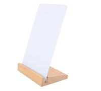 Practical Whiteboard Wood Base Message Board Sign for Price Tags | Kitchen Chalk Board, Reusable Writing Surface, Easy Wipe Clean, Sturdy Stand for Restaurant Counters and Home Organisers