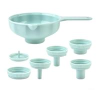 Practical Wide Mouth Funnel with Six Compatible Tips for Handling Both Runny and Thick Substances in Daily Cooking