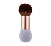 Practical Women Dual Head Powder Brush with Wooden Handle | Artificial Fiber and Aluminum Details, Lightweight Portable Design, Comfortable Grip for Daily Makeup Use