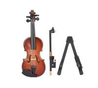 Practical Wood Small Violin Ornament Wood Texture for Tabletop Shelf Showcases Shelves Desks and Collections Decorative Miniature Violin