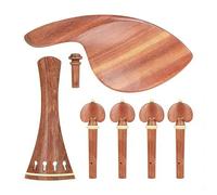 Practical Wood Violin Tailpiece Tail Pin Tuning Pin Set Suitable for Easy Attachment and Sound Sound Enhancing Fittings