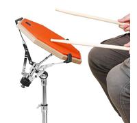 Practice Drum Pad with 4 Drumsticks, 12in/30cm Silent Drummer Practice Pad, Wood Foam Drum Mat for Beginners (Orange)