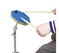 Practice Drum Pad with 4 Drumsticks, 12in/30cm Silent Drummer Practice Pad, Wood Foam Drum Mat for Beginners (Blue)