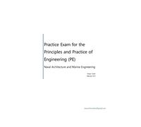 Practice Exam for the Principle and Practice of Engineering (PE) - Naval Architecture