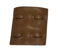 Practice Eyelash Extension Head Model Natural Portable for Lash Practice C Black Coffee + 2 pairs eyelids
