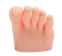 Practice Fake Foot Model, Half Foot Light Skin Color Soft Silicone Fake Foot Tool, Prosthetic Manicure Tool for Nails Tips Art Training Display, Practice Fake Training Foot (Right)