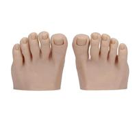 Practice Fake Foot Model Soft Silicone Fake Foot Prosthetic Manicure Tool Half Foot Design For Nails Tips Art Training Silicone Prosthetic