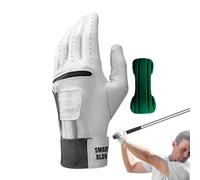 Practice Golf Gloves - Men's 2 in 1 Golf Training Gloves | Machine Washable Durable Gloves for Golf Beginners, Enthusiasts, Beginners, Professional Golfers, Comfortable Golf Practice Equipment